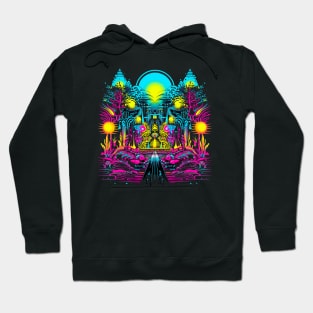 Neon Paradise Color Funny Hoodie